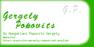 gergely popovits business card